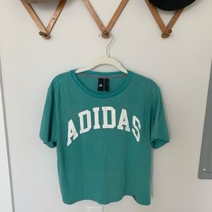 Adidas Teal Crop Tee